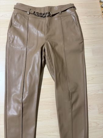River Island Faux Leather Pants sz 16 (EU 42) Brown