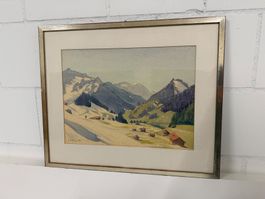 FRITZ KÜNG - 1973- Gemütlicher Dorfhausblick