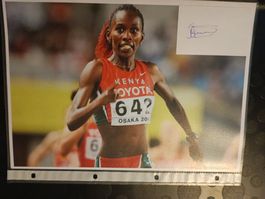Janeth Jepkosgei -  handsigniert - Weltmeisterin - 20x30cm