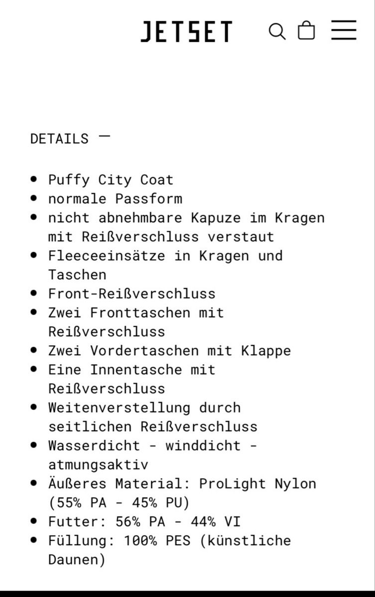 Jet Set Cappotti: ✨JET SET Vega Wintermantel – Usato da zürich venduto da Bailey17 9