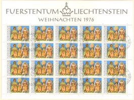 Kleinbogen Weihnachten  1976      gestempelt Ersttag