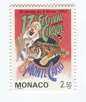 Briefmarke "Zirkus". Monaco