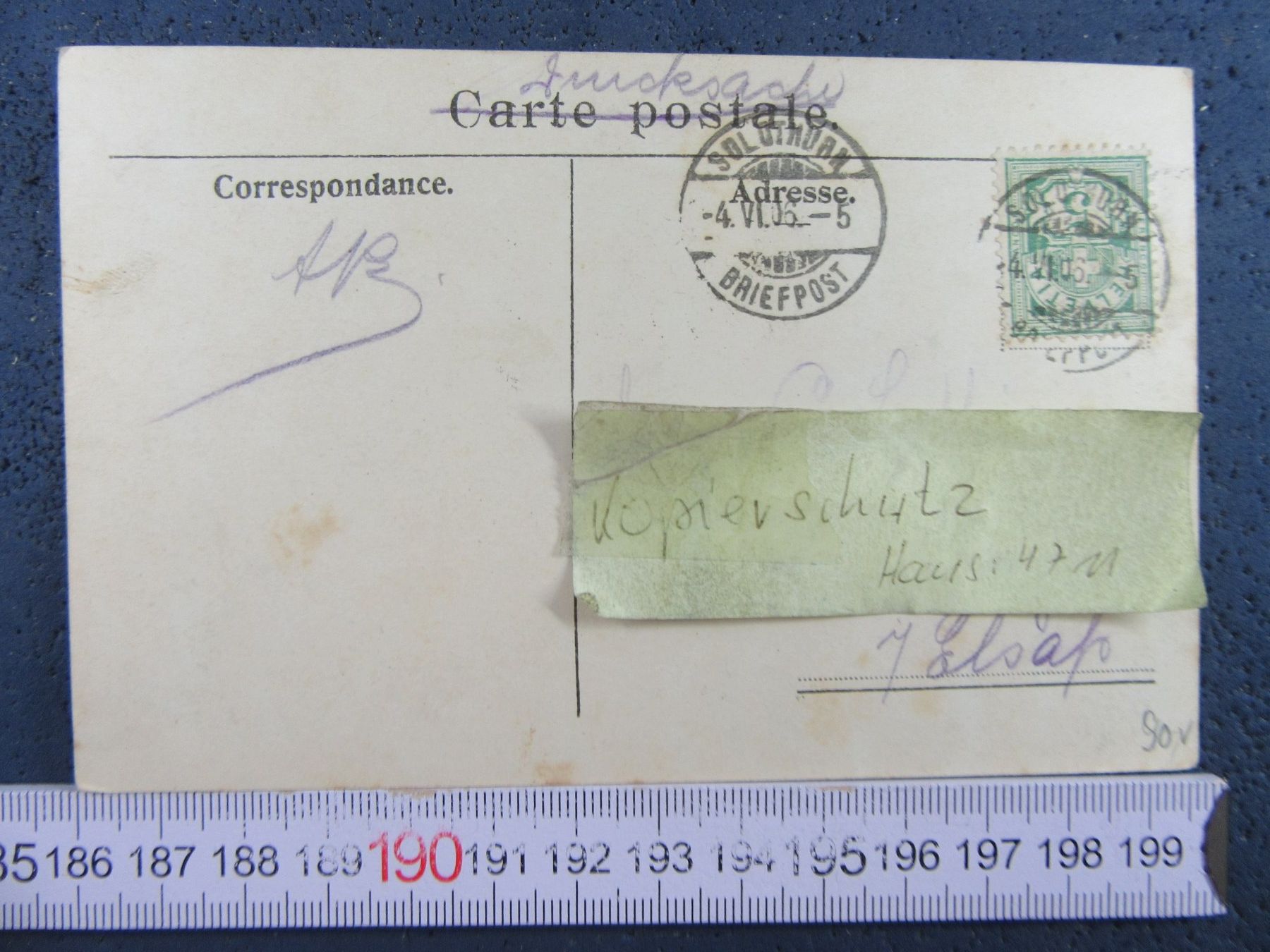 Cartes postales: SOLOTHURN SO AK 1906 – D'occasion à Ettingen par Hausi4711 2