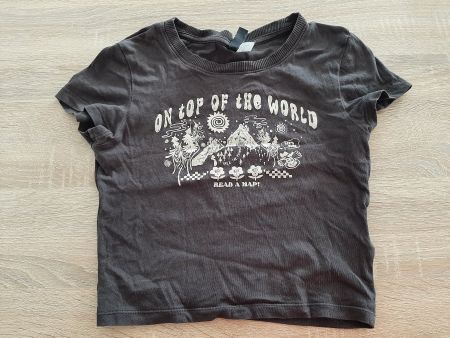 T-Shirt dunkelgrau/braun Gr. EUR XXS