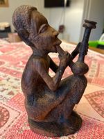 Afrikanische Holzfigur – Musiker, handgeschnitzt