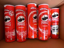 10 leere Pringles Original Dosen