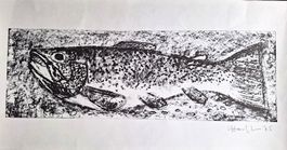 Fisch, Lithografie von L Häfliger 75