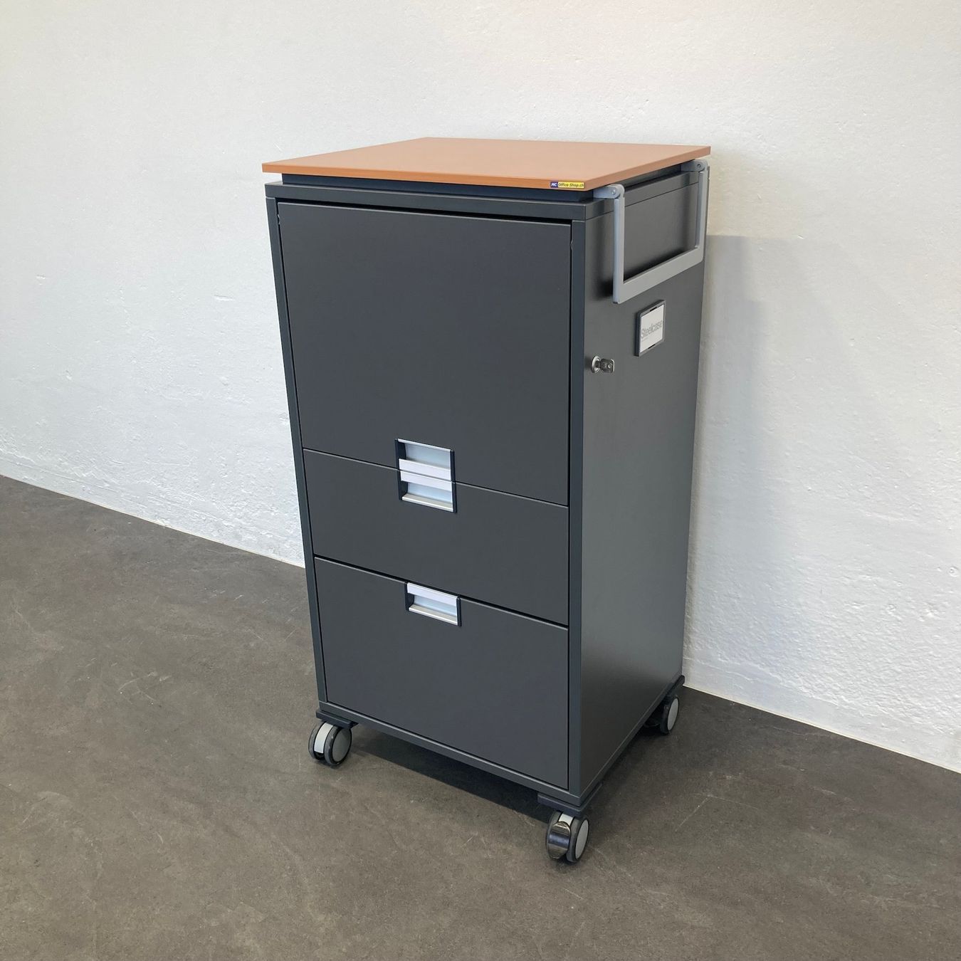 Banconi: Steelcase Moby Roll-Caddy - Anthrazit-Buche - mit A5 – Usato da Schönenwerd venduto da mcofficeshop 4