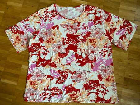 T-Shirt Damen Gr.42 Blumen aus Baumwolle