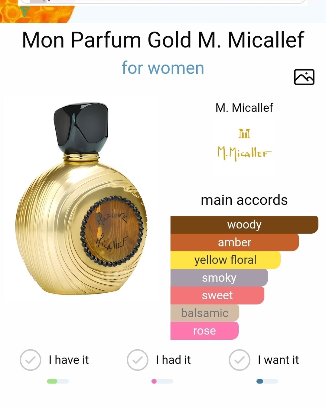 Profumi & Eau de Toilette: Mon Parfum Gold , M. Micallef – Nuovo (secondo la descrizione) da Zürich venduto da gollyabd 1