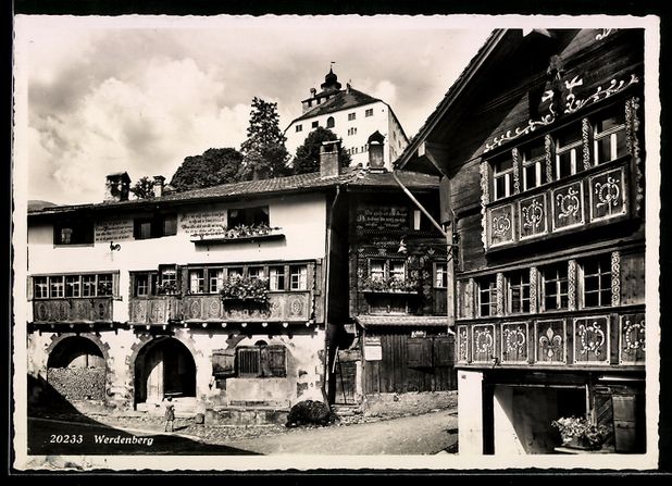 Ansichtskarten: Werdenberg, Ortsansicht mit Schloss und  – Gebraucht aus Berlin von bartko-reher