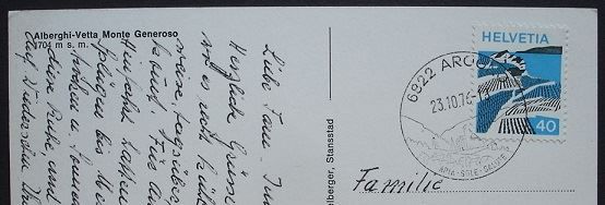 Cartes postales: MONTE GENEROSO Mädchen mit Ziege – D'occasion à Jona par philajona 1