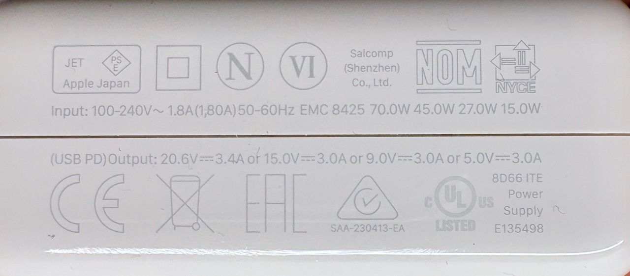 Apple Laufwerke & Adapter: 70W Apple Power Adapter USB-C – Gebraucht aus Zürich von SierraKilo 5