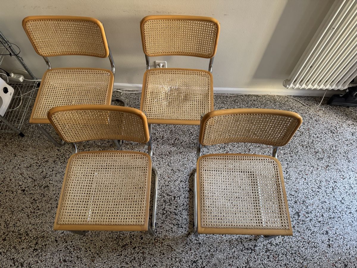 Sedie: 4 Freischwinger mit Wiener Geflecht – Usato da Basel venduto da julia_schuerch 1