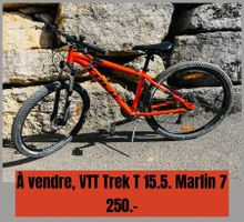 VTT Trek Marlin 7 junior, T15,5. Très bon état