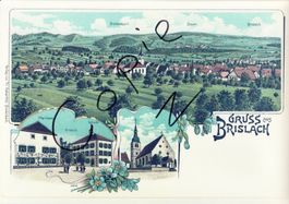 Gruss aus Brislach  / BL  -   (Litho um 1900)