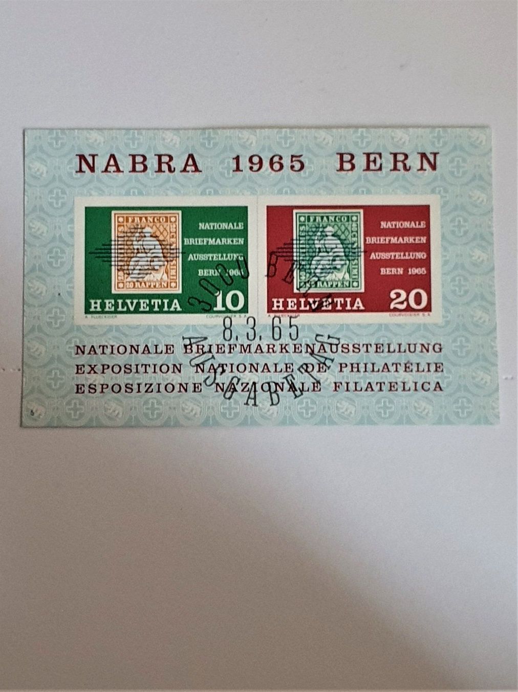 Tutti i francobolli: (86)   1965 Nabra Bern mit ET-Stempel – Usato da Schwarzhäusern venduto da Inot3