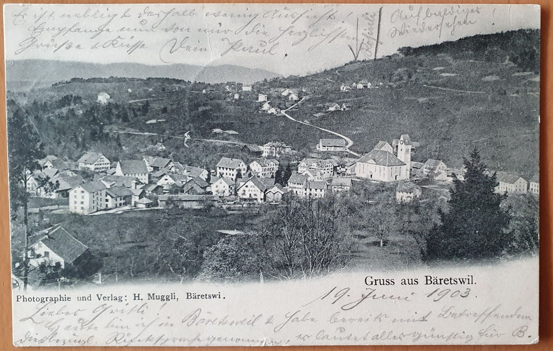 Cartoline postali: Gruss aus Bäretswil 1903 – Usato da Kreuzlingen venduto da Rschweiz1