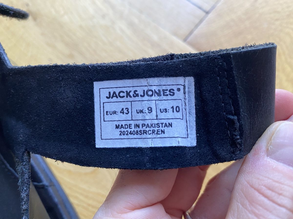 Jack & Jones Scarpe da uomo: Leder-Riemensandalen schwarz Gr. 43 – Nuovo (secondo la descrizione) da Zürich venduto da rotschwarzkaeppchen 4