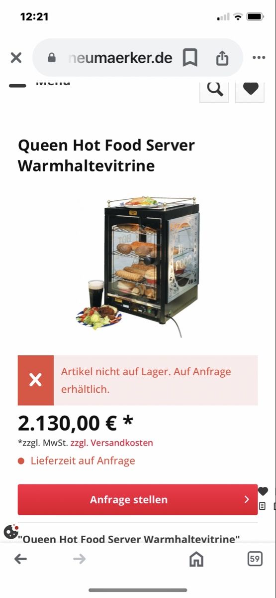 Forni: Kartoffeln Warmhalten Vitrine – Usato da St. Gallen venduto da wartau04 4