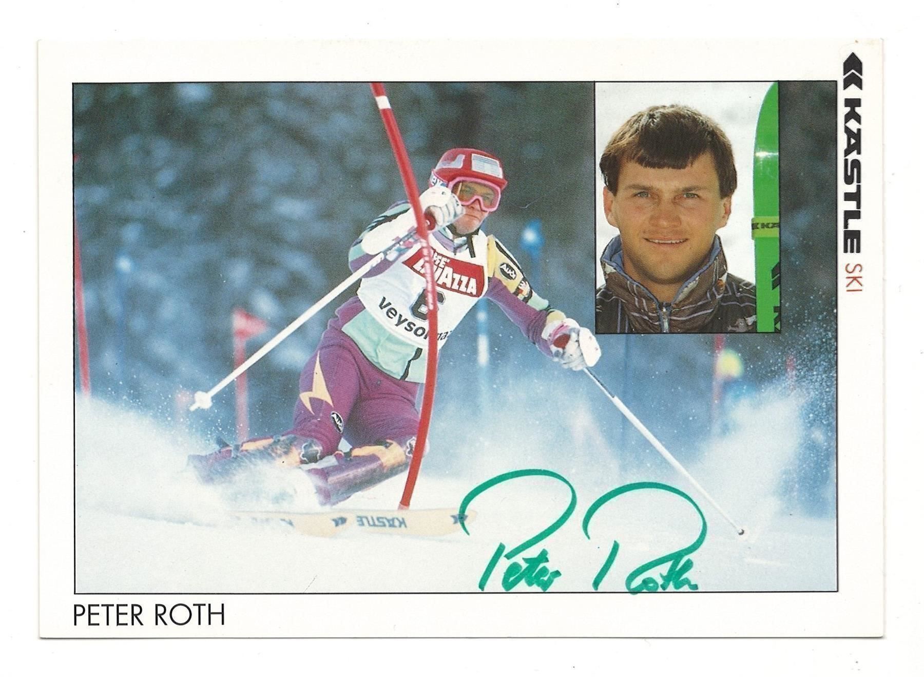 Autografi: PETER ROTH  DEUTSCHER SKIRENNLÄUFER – Usato da Basel venduto da verano1000