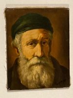 Topmann Gemälde signiert Portrait eines alten Mannes