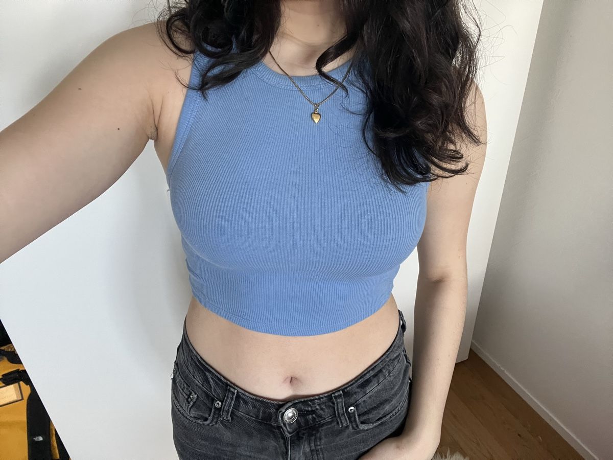 Zara Top: Blaues Zara Top, Grösse S – Nuovo (secondo la descrizione) da Frauenfeld venduto da vik_d96k