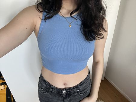 Blaues Zara Top, Grösse S