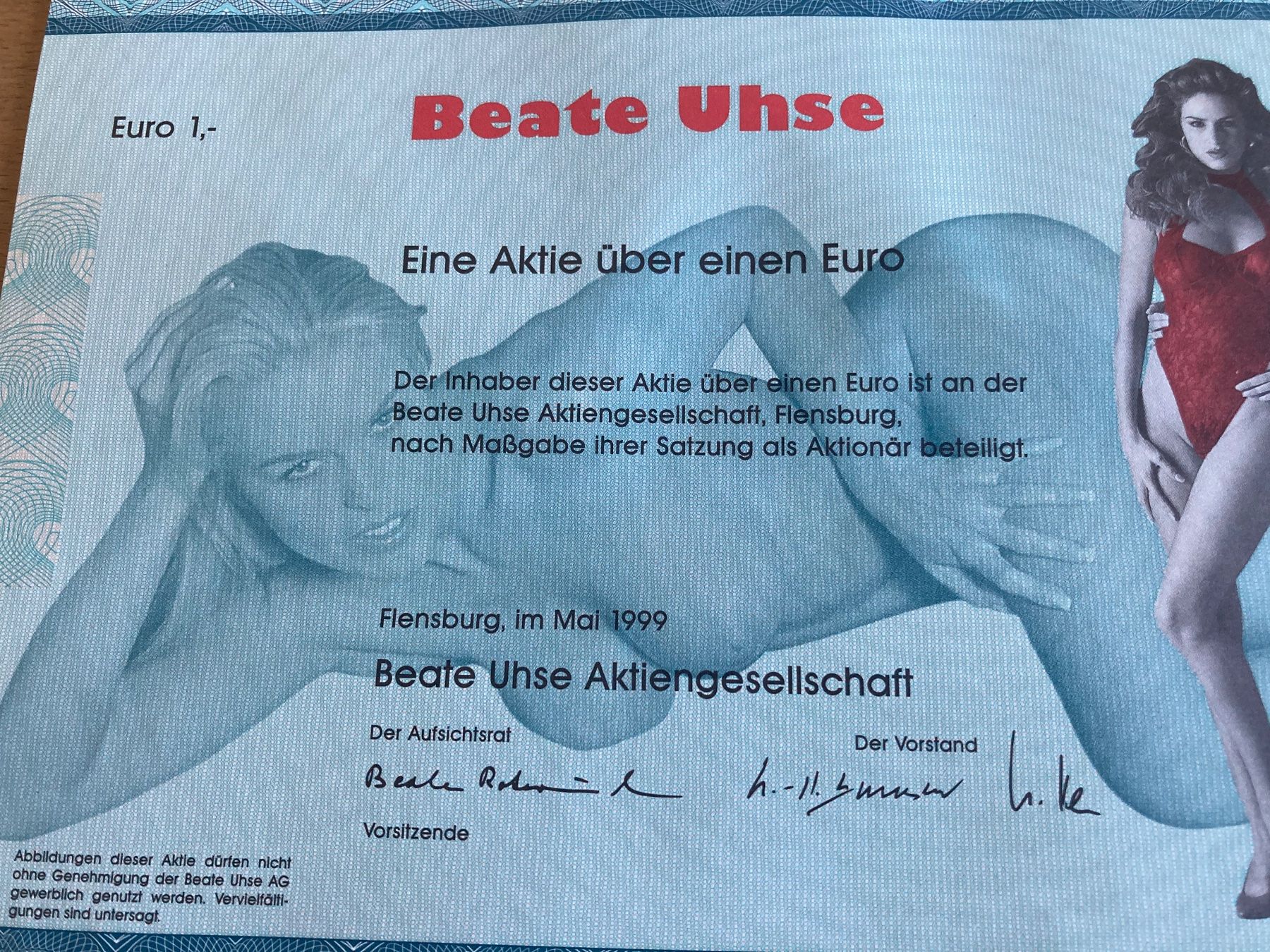 Documents: Sammelaktie Beate Uhse – Neuf (Voir description) à Winterthur par menzipas 3
