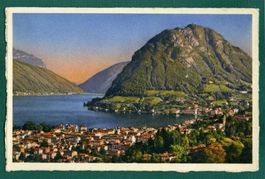 Lugano e Monte San Salvatore, ca. 1930, ungelaufen