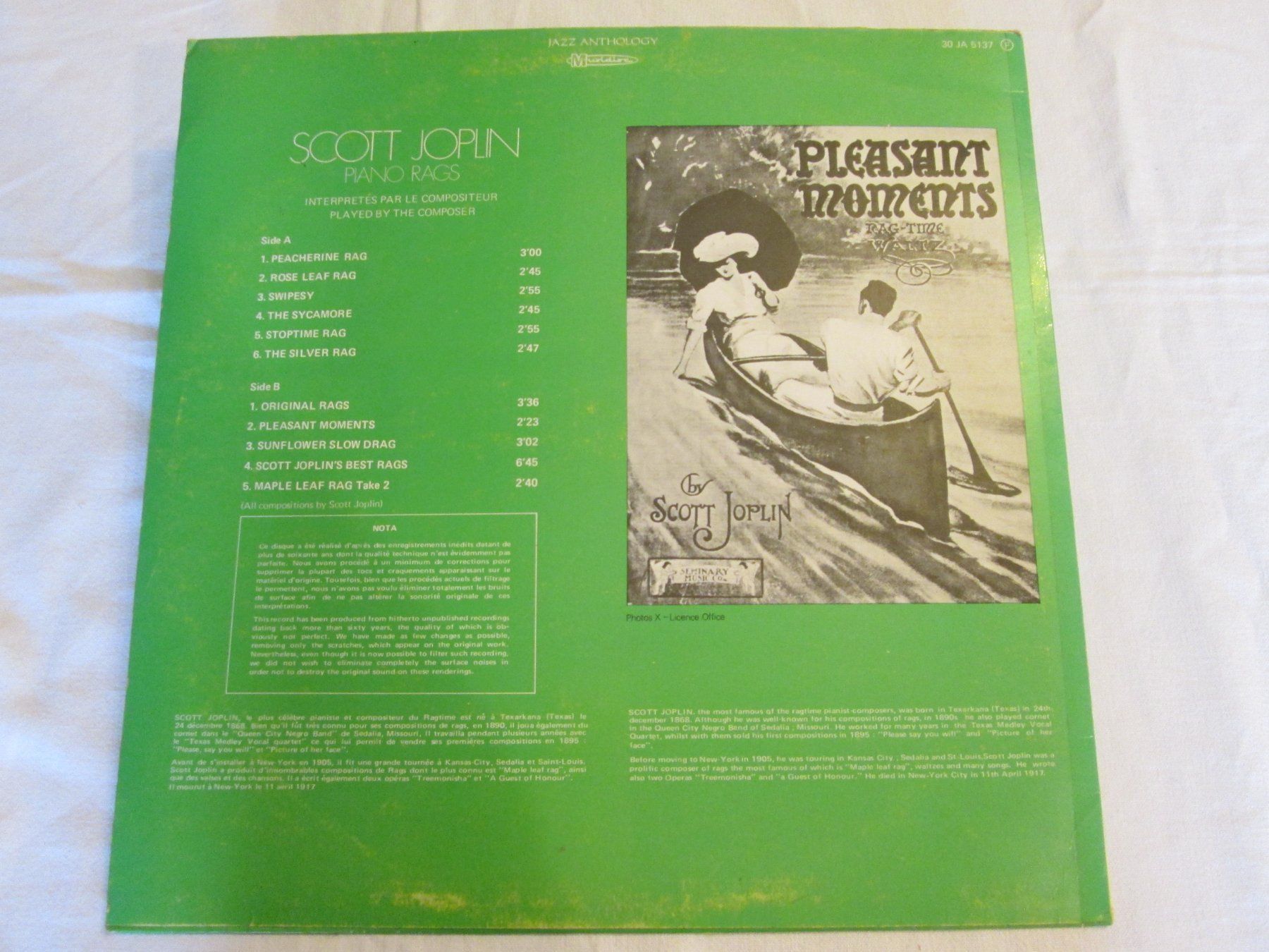 Dischi in vinile: Scott Joplin - Ragtime Vol.2 - 33T Vinyle LP – Usato da la Chaux-de-Fonds venduto da Lampe 5