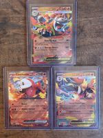 Lot 3 cartes Pokémon ex et Mega ex état correct