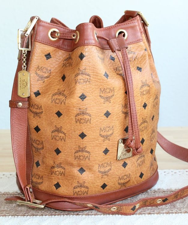 Canvas Mcm Heritage Beuteltasche Mcm Tote Bag Mcm Beuteltasche Rot