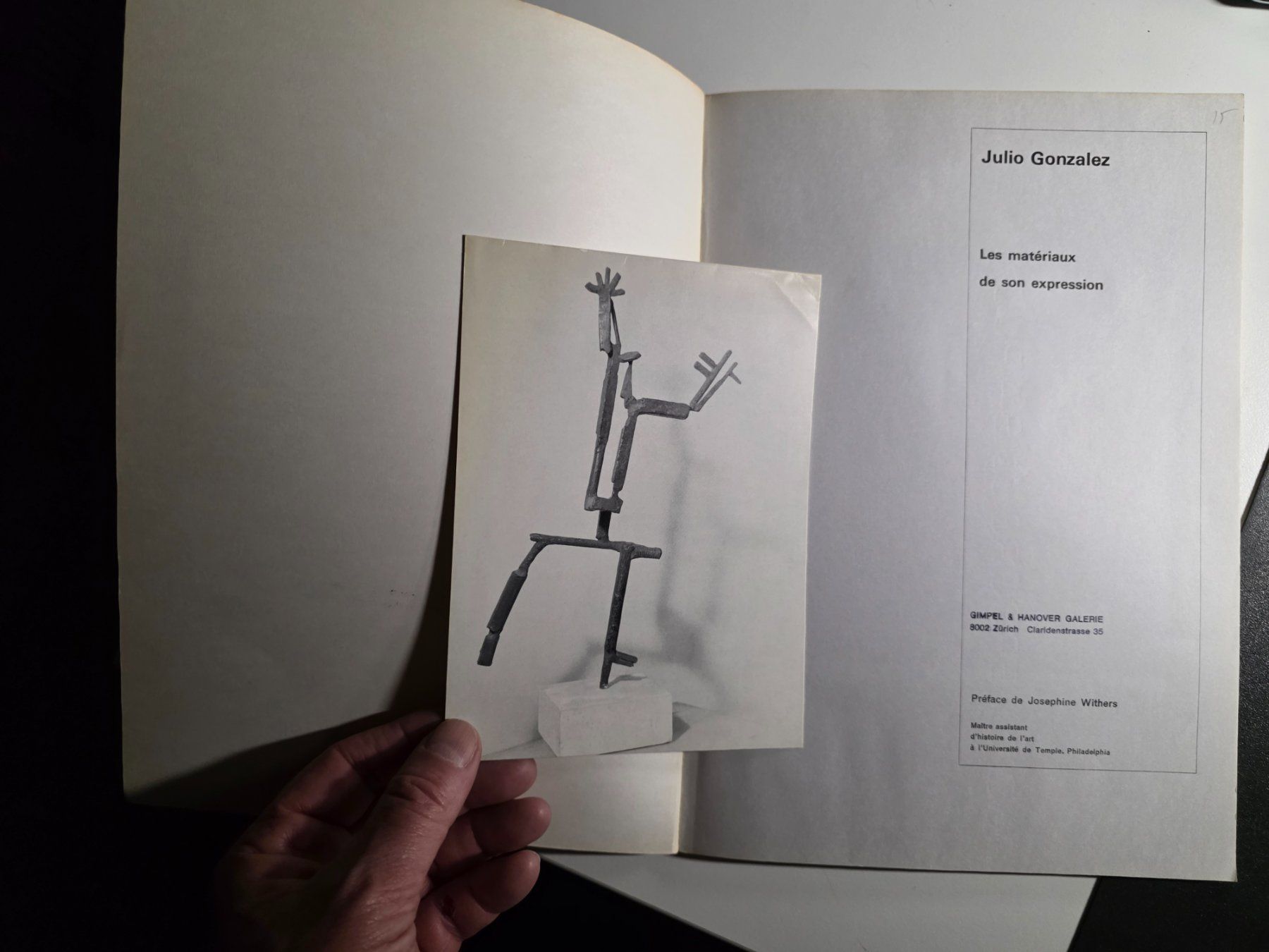 Bücher: Julio Gonzalez - Les matériaux de son expression 1969 – Gebraucht aus Walterswil BE von Lonitti 1
