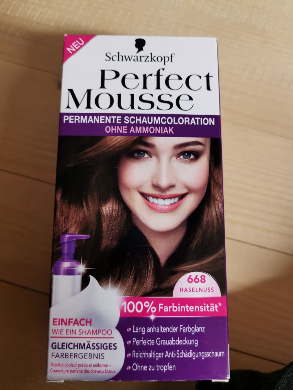Tinte: Neu Schwarzkopf Perfect Mousse 668 Haselnuss – Nuovo e nell'imballaggio originale da Fankhaus (Trub) venduto da sun_7677