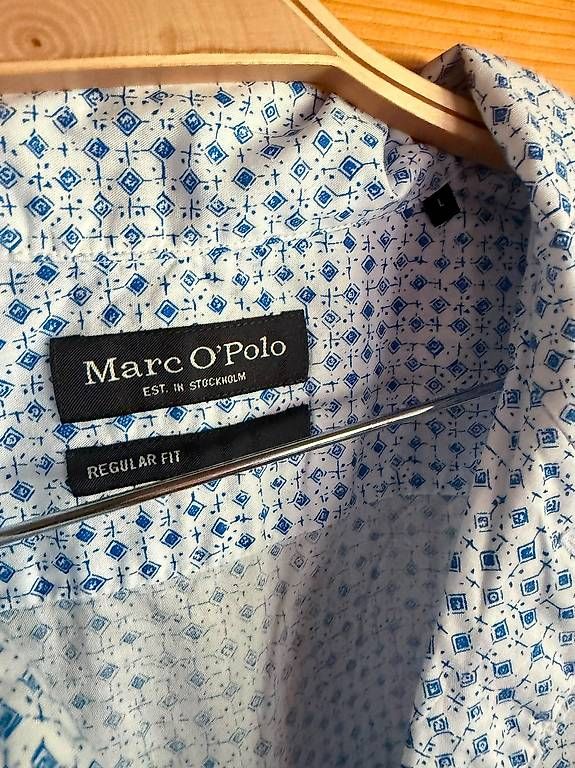 Chemises: Marc OPolo Herren Kurzarmhemd Gr. L  Regular Fit – D'occasion à Zweisimmen par sementielle 1