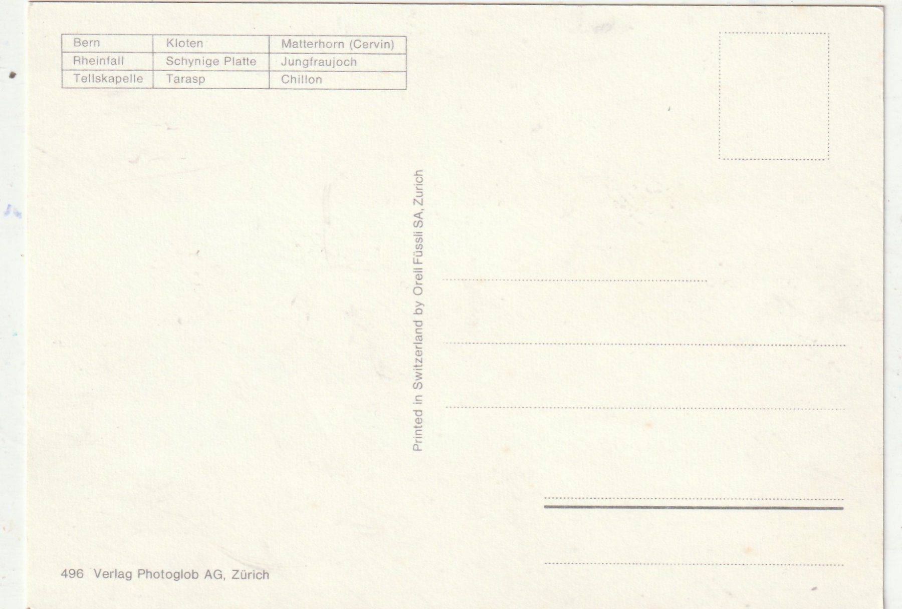 Cartes postales: Schweiz MBK – D'occasion à Lumbrein par made02 1