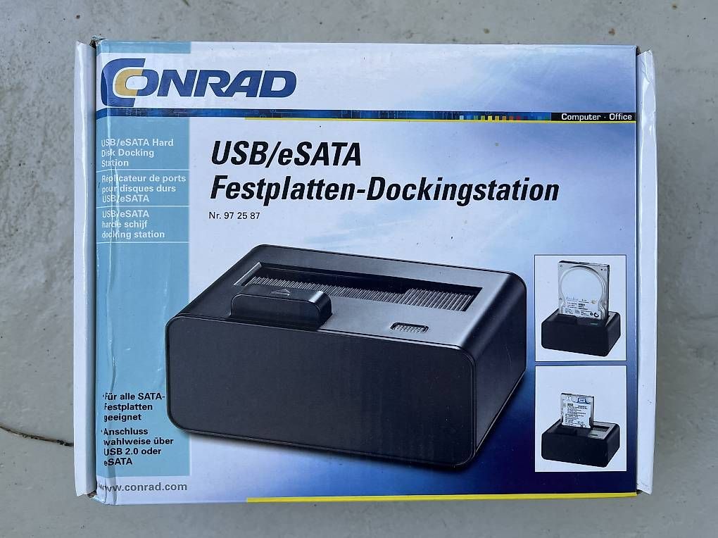 Docking station: Conrad Festplatten-Dockingstation USB eSATA bis 2TB – Usato da Zürich venduto da gegenmittel