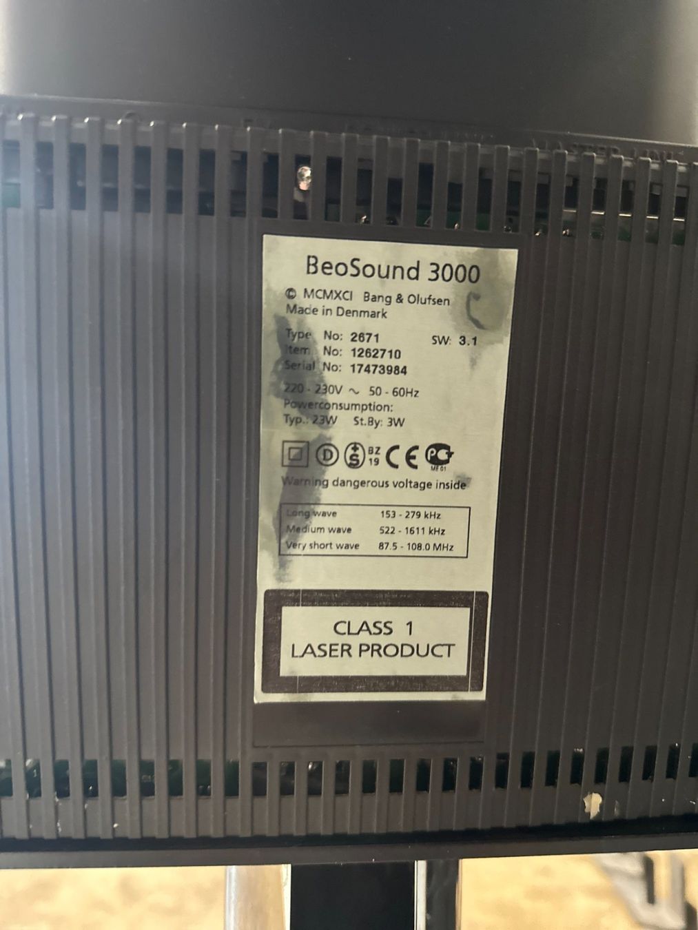 Amplificatori: BeoSound 3000 – Usato da Horw venduto da Bucher_AG_Horw 2