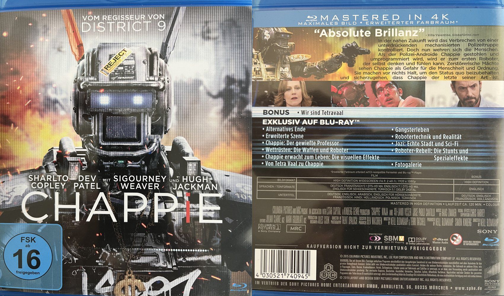 Tous les DVDs: Blu-ray Chappie – Neuf (Voir description) à Satigny par carbone888