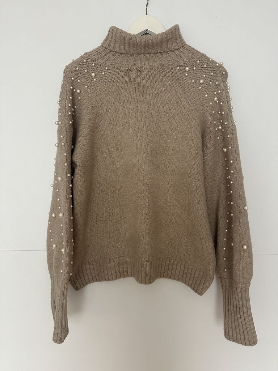 Guess Maglioni & Felpe: Guess Strickpullover, beige mit Perlen, Grösse S – Usato da Schaffhausen venduto da ali.brandle 1