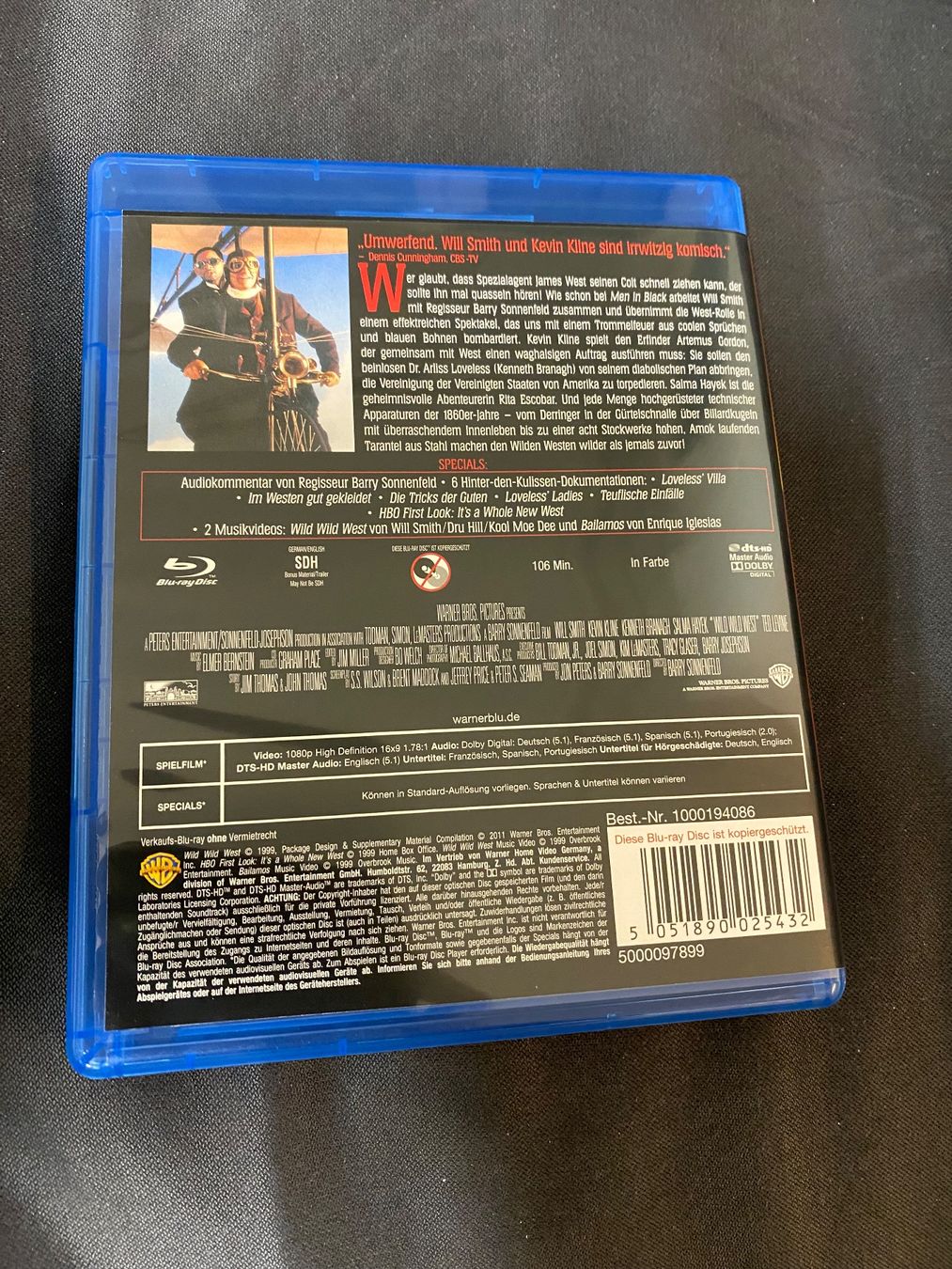 Tutti i DVDs: Wild Wild West - Blu-ray - Will Smith - Western-Klassiker! – Nuovo (secondo la descrizione) da Einsiedeln venduto da Penguin_Holmes 1