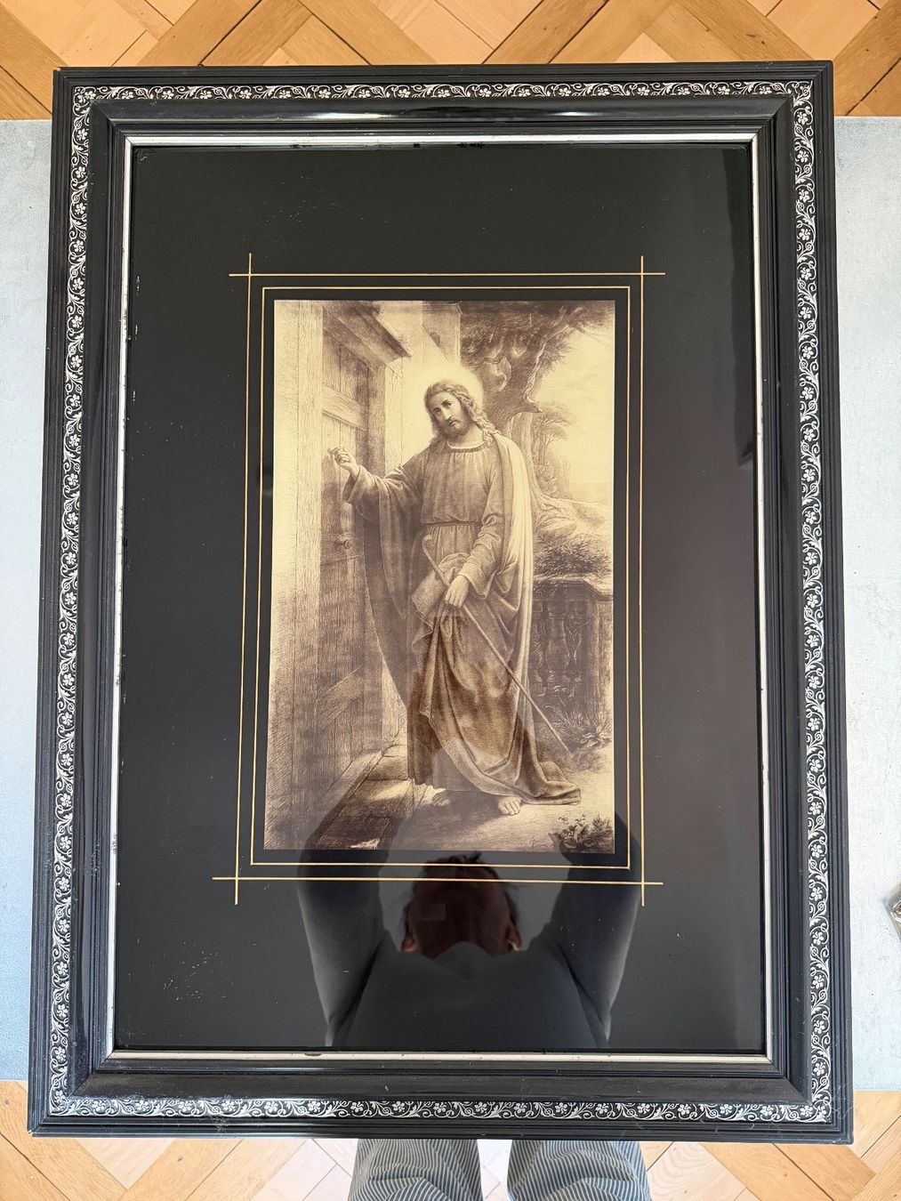 Cornici: Jugendstil Hinterglas-/ Sakralmalerei Votivbid Bilderrahmen – Usato da Luzern venduto da mughetto13
