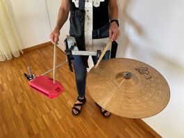 Paiste Alpha Power Crash 16" + Latin Percussion Block