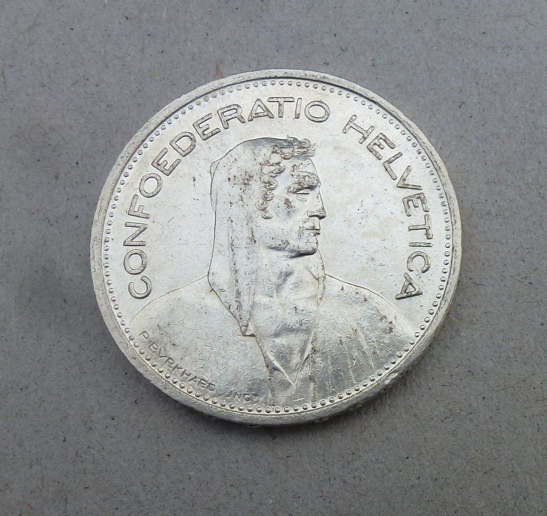 Tutti le monete: ++ 5.- Franken 1952, gute Erhaltung – Usato da Walkringen venduto da Casablanca777 1