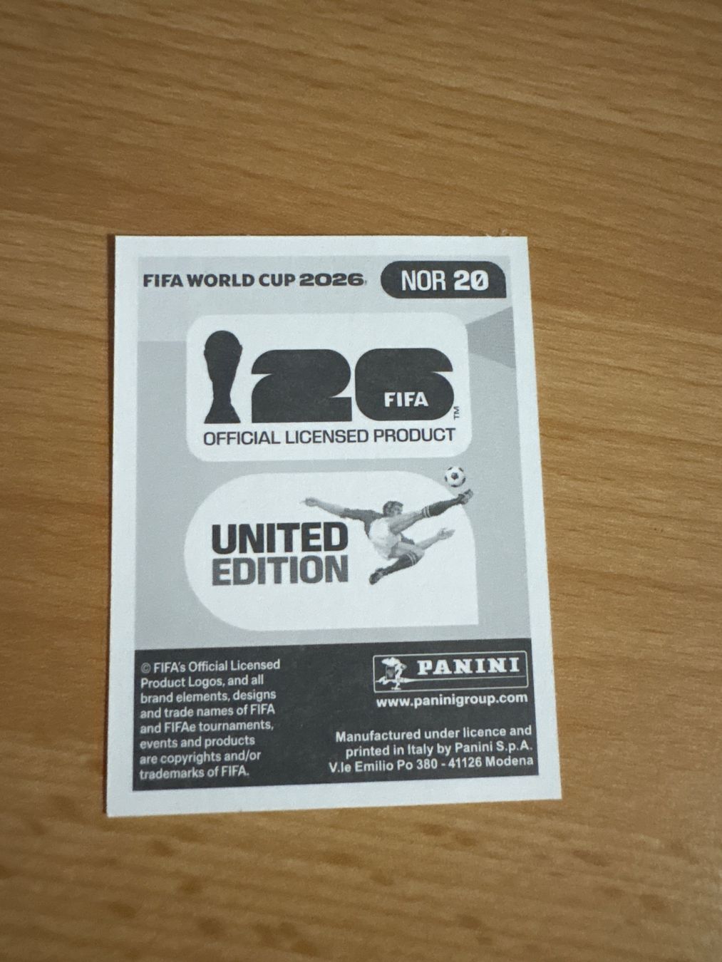 Panini Carte collezionabili: Panini Sticker WM 2026 NOR 20 – Nuovo (secondo la descrizione) da Diessenhofen venduto da Fluempel 1