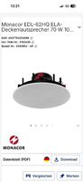 2 St. Monacor Deckenlautsprecher 70 W 100 V