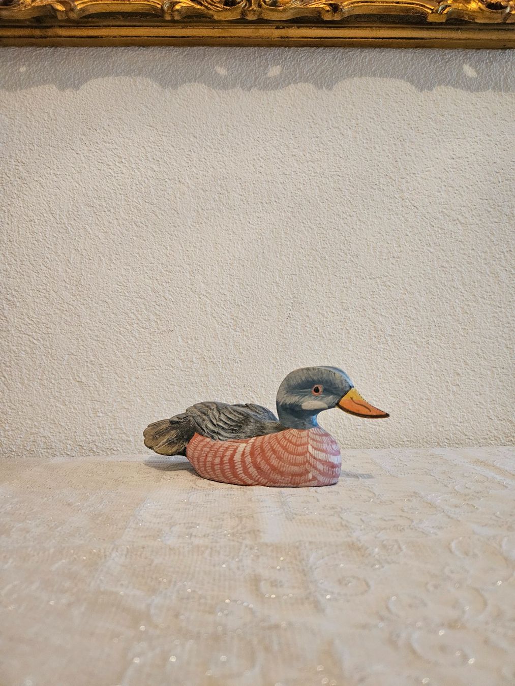 Figuren: Holzente, dekorative Vintage-Schnitzarbeit – Gebraucht aus Wittenbach von anzo4