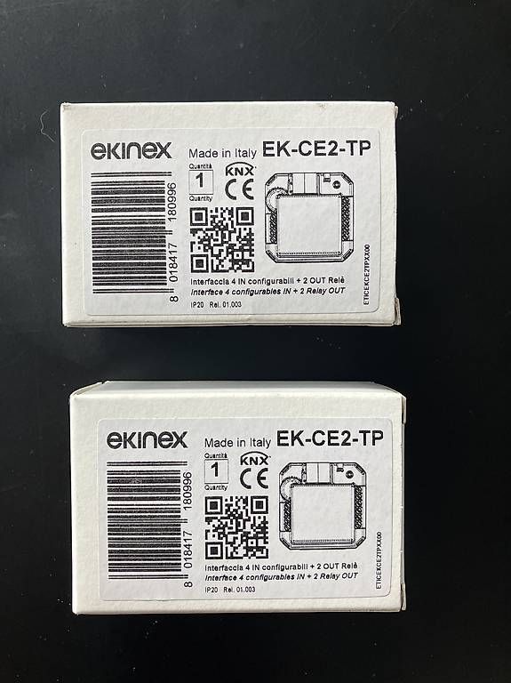 Componenti elettronici: Lot de 2 Interfaces KNX Ekinex EK-CE2-TP – Nuovo e nell'imballaggio originale da Vandoeuvres venduto da ann_lq5h