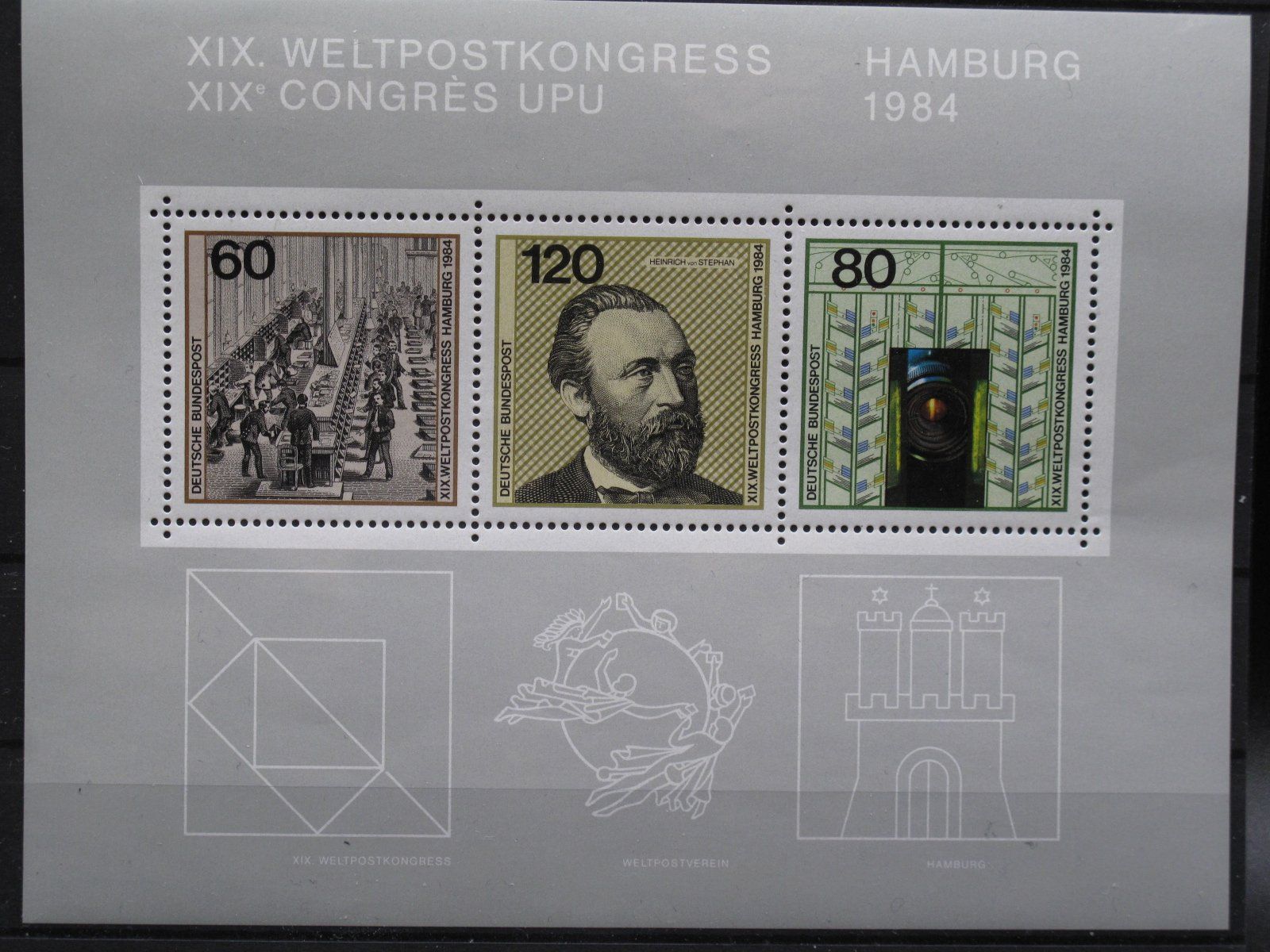 Tutti i francobolli: BRD 1984 Weltpostkongress ** – Usato da Wil SG venduto da fva01